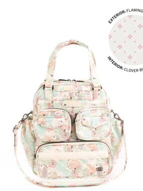 Lug Legacy Collection Mini Puddle Jumper Convertible Tote Bag Flamingo Foliage